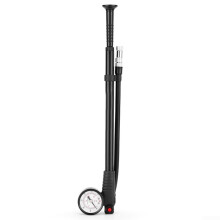 Bicycle Pump With Pressure Gauge For Mountain Bike Tires Electric Vehicle Forks Up To 300 PSI Ergonomic T Handle Black