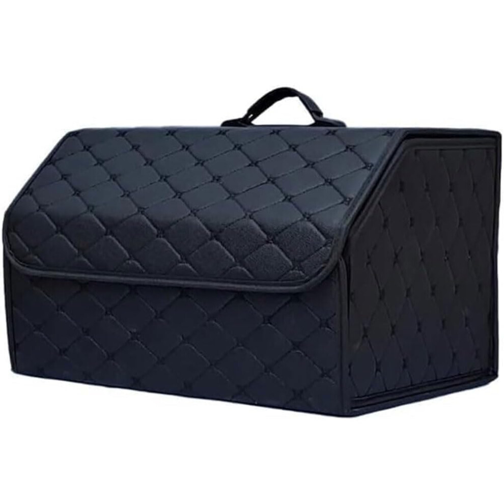 Car Trunk Organizer Waterproof Leather Foldable Storage Box For Nissan Almera Altima Ariya Armada Juke Gtr M Black 9199774276108