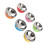 6-teiliges Set, farbige Edelstahlschüssel, 9