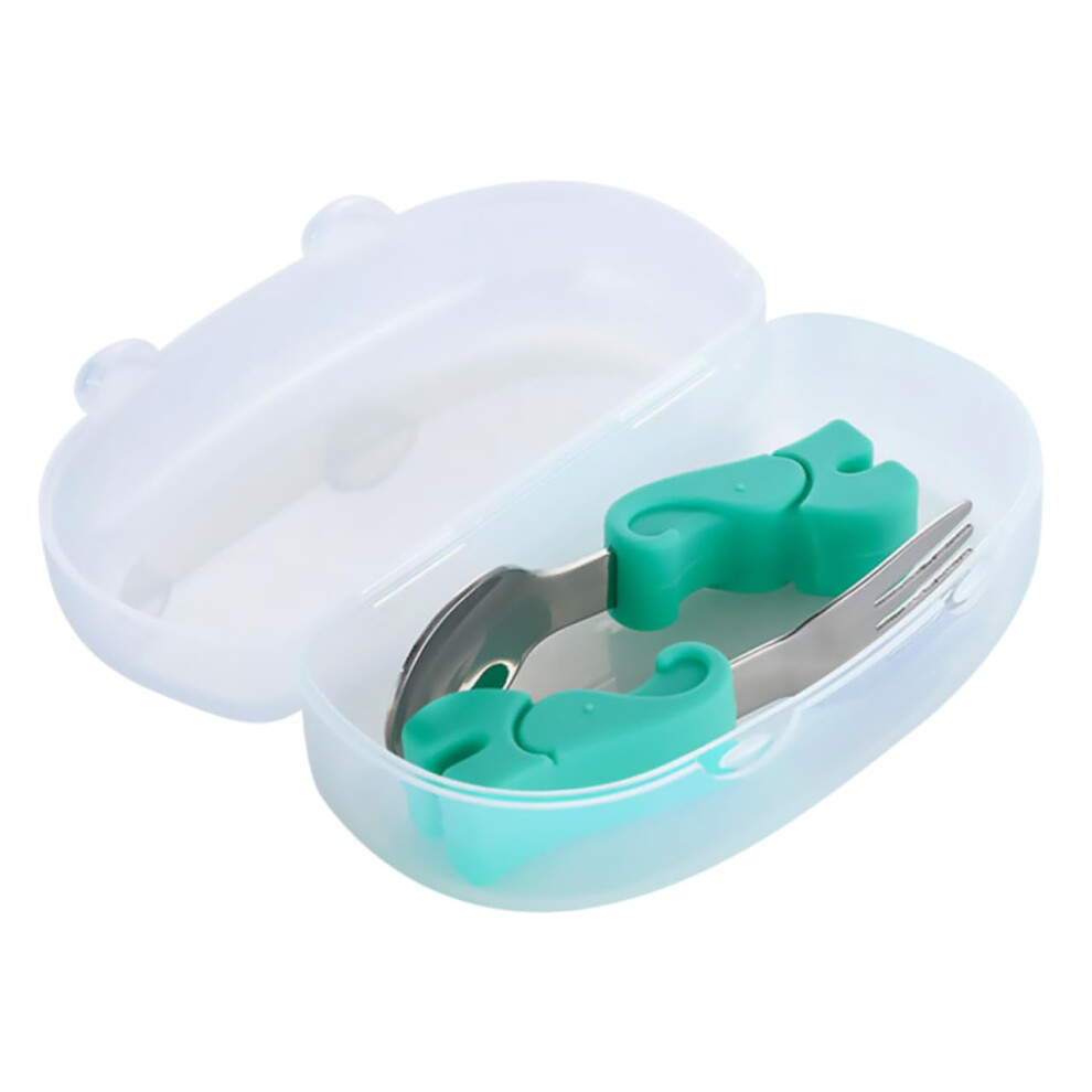 2 Sets Toddler Stainless Steel Cutlery Safe Kids Spoon and Fork Set Easy Grip Training Utensils