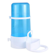 Vogelwaterdrinker Voederwaterbak met clip Dispenserfles-blauw