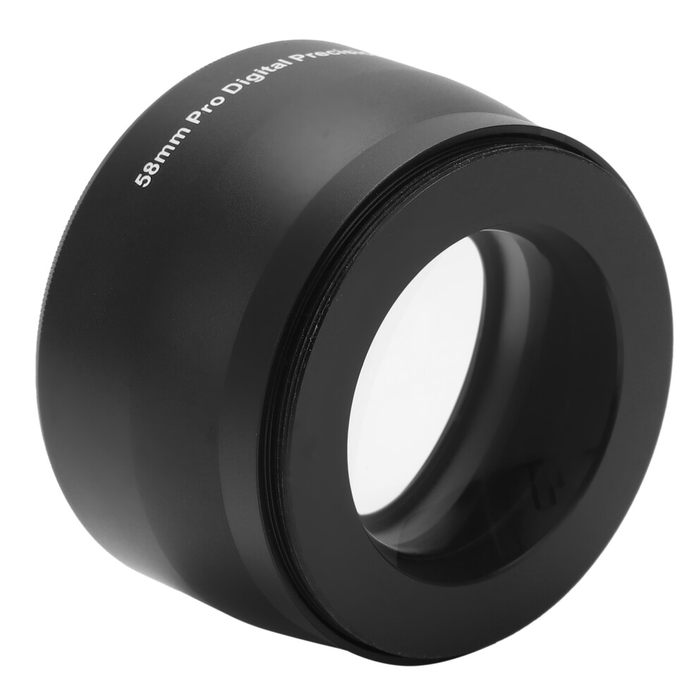 58Mm 2X Teleconverter Lens For Camera, Aluminum Alloy, Black 4991377622321