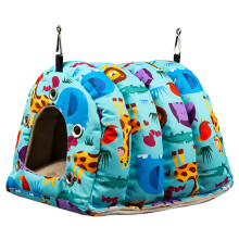 Vogel Warm Nest Hanghuis Wintertent Pluche Schuilplaats-Blauwe M
