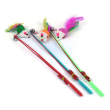 3-delige Feather Wand kattenspeelgoed met bel Interactieve
