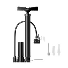 Heavy Duty Bicycle Floor Pump With Double Valve Pressure Inflator For Bicycle Basketball And Balloon Mountain Bike