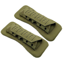 Plate Carrier Shoulder Pads 2 Pack Breathable Mesh Cushions Hook Loop Fastener Shock Absorbing For Vest Straps Army Green