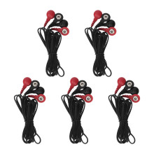 Connect Current Electrode Lead Wires for TENS EMS Units Replacement Standard Female Plug Shielded Plastic Slim Design Compatible with Portable