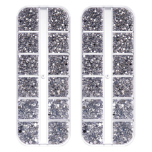 Funkelnde Strasssteine für Nagelkunst, kristallklare, flache Strasssteine für atemberaubende DIY-Dekorationen, ohne Heißkleber für einfache