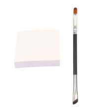 Fin eyelinerbørste Myk børste Hår Dobbeltsidig kosmetikkapplikator Presis påføring Makeup Artist-kvalitet Tett Avrundet Naturhår B