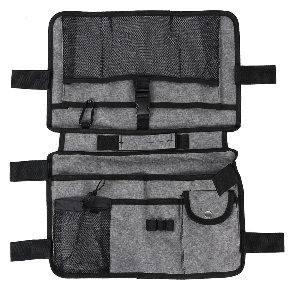 Anti Wear Wheelchair Bag Oxford Cloth Hanging Organizer For Mobility Aid Travel Accessories Large Capacity Dual Side Storage Pouch For Walkers And