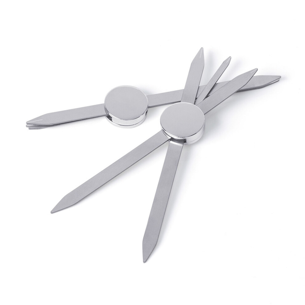 Accurate Permanent Eyebrow Makeup Symmetrical Tool: Three-Point Positioning Stainless Steel Design Eyebrow Stencil Ruler For Beginners And Tattoo