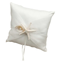 Eheringkissen mit Seestern-Motiv, elegantes Hochzeitsaccessoire für Strandzeremonien und Verlobungsfeiern, vielseitige Geschenkidee in