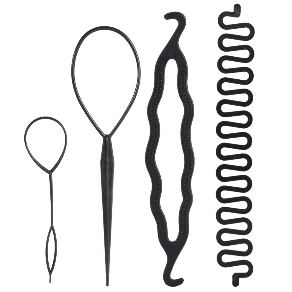 Unisex Topsy Tail Hair Styling Tool, French Braid Loop Tool For Quick Ponytail Transformation, Hair Braiding Tool With Durable Plastic Build, Suitable For