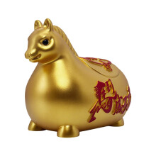Pferdestatue, Sparschweine,-Gold ist nicht wünschenswert M