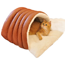 Katzennestbett mit PP-Baumwollbettwäsche, reißfester PU-Bezug,-L