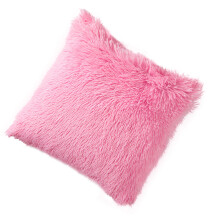 Luxuriöser Kunstfell-Kissenbezug, weicher, flauschiger,-Rosa