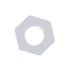 50Pcs White Plastic Hex Nuts M6 Corrosion-Resistant Industrial Accessories