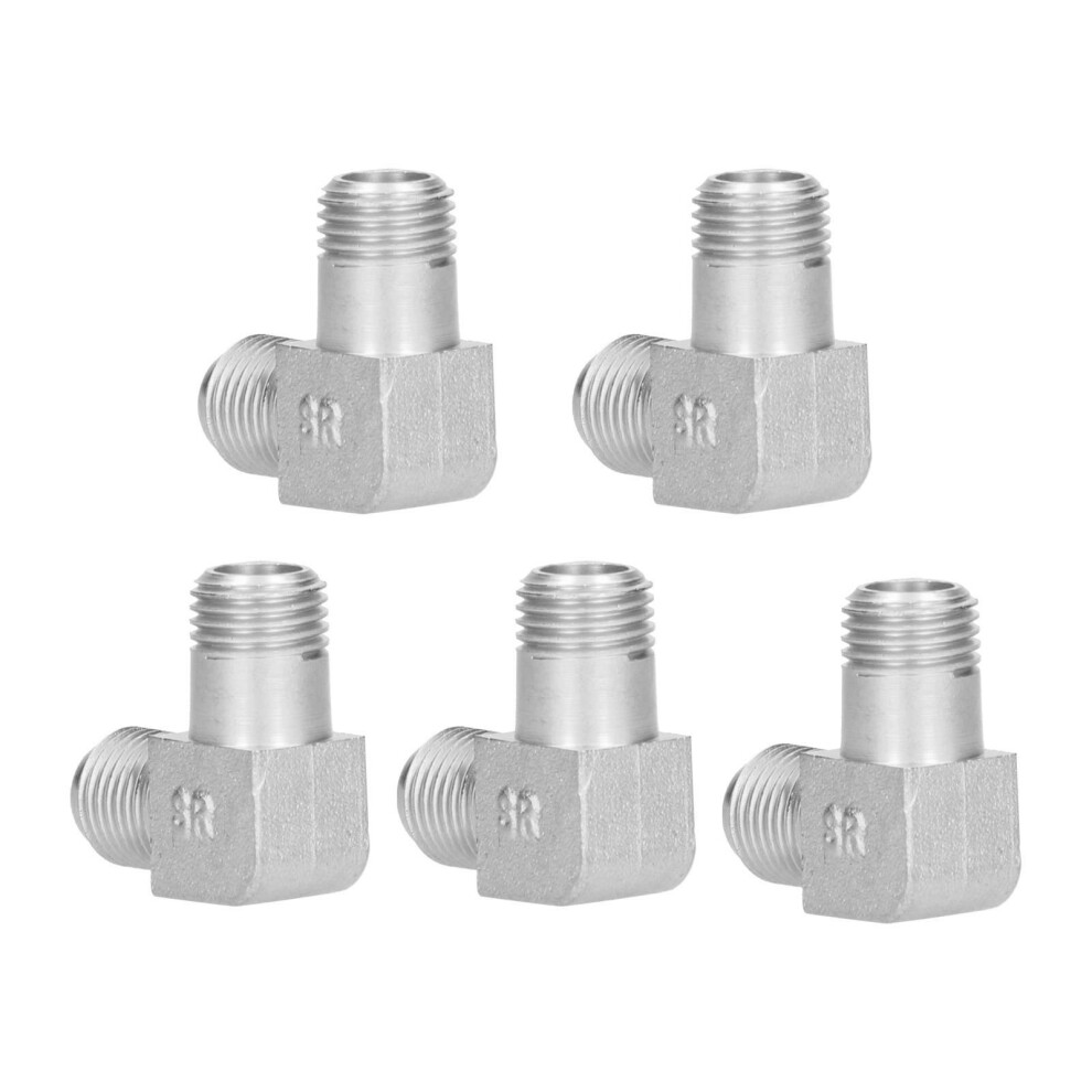 5Pcs Zinc Alloy Air Compressors Elbow 1/4 X 1/4 Fittings 8721377624782