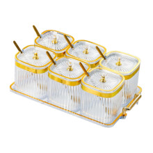Multifunctional Condiment Jar Set Acrylic Condiment Spice Jars With