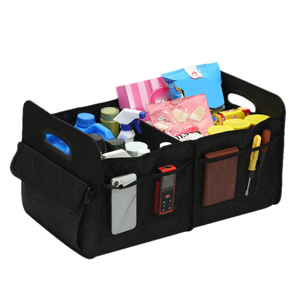Large Capacity Waterproof Foldable Car Trunk Organizer With Multiple Compartments For Auto Storage 9199774277341