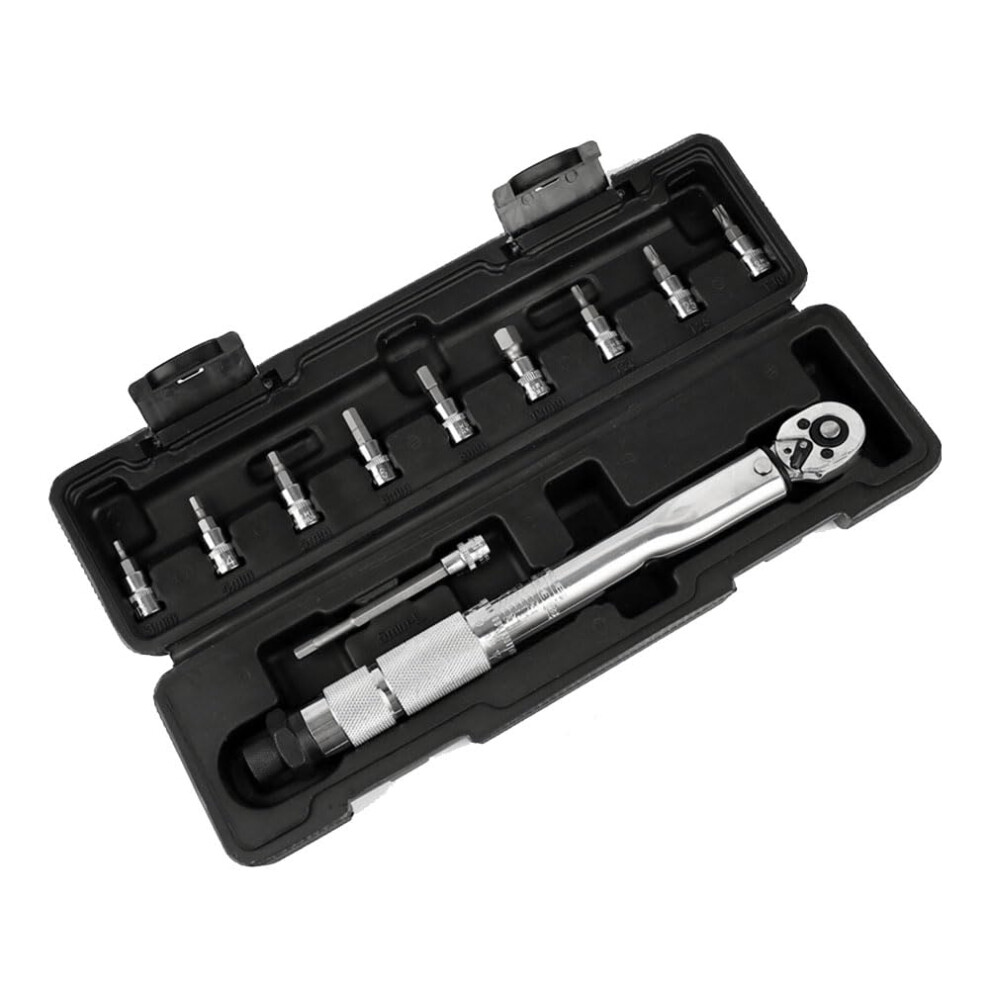 Torque Wrench Set 11Piece Precisescale 1/4Inch Drive Ratchet 525 Nm Quickchange Car Toolbox Kit 9199774277464