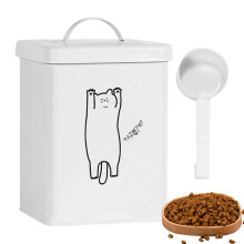 5 L Pet Food Storage Container Airtight Dry Food Bin With Locking Lid And Measuring Spoon Waterproof Kibble And Treats