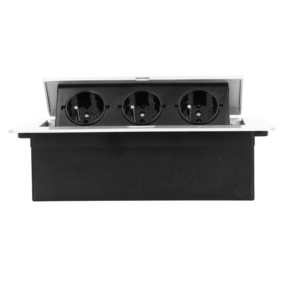Floor Recessed Power Socket 3 Outlets 16A/10A Desktop Charging Station 7901377627827