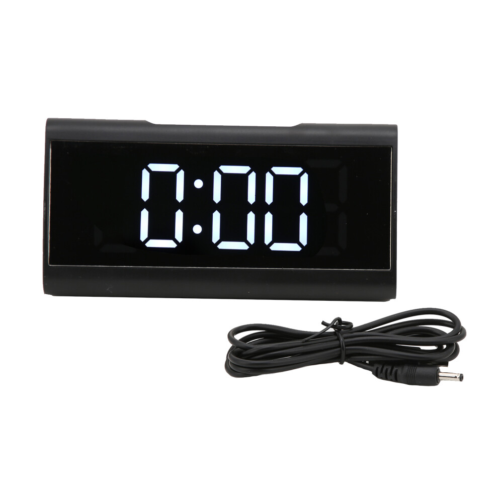 Wooden Digital Alarm Clock LED Display Dual Alarms Adjustable Brightness Night Time Mode Temperature Detection Snooze Function With Fast Wireless