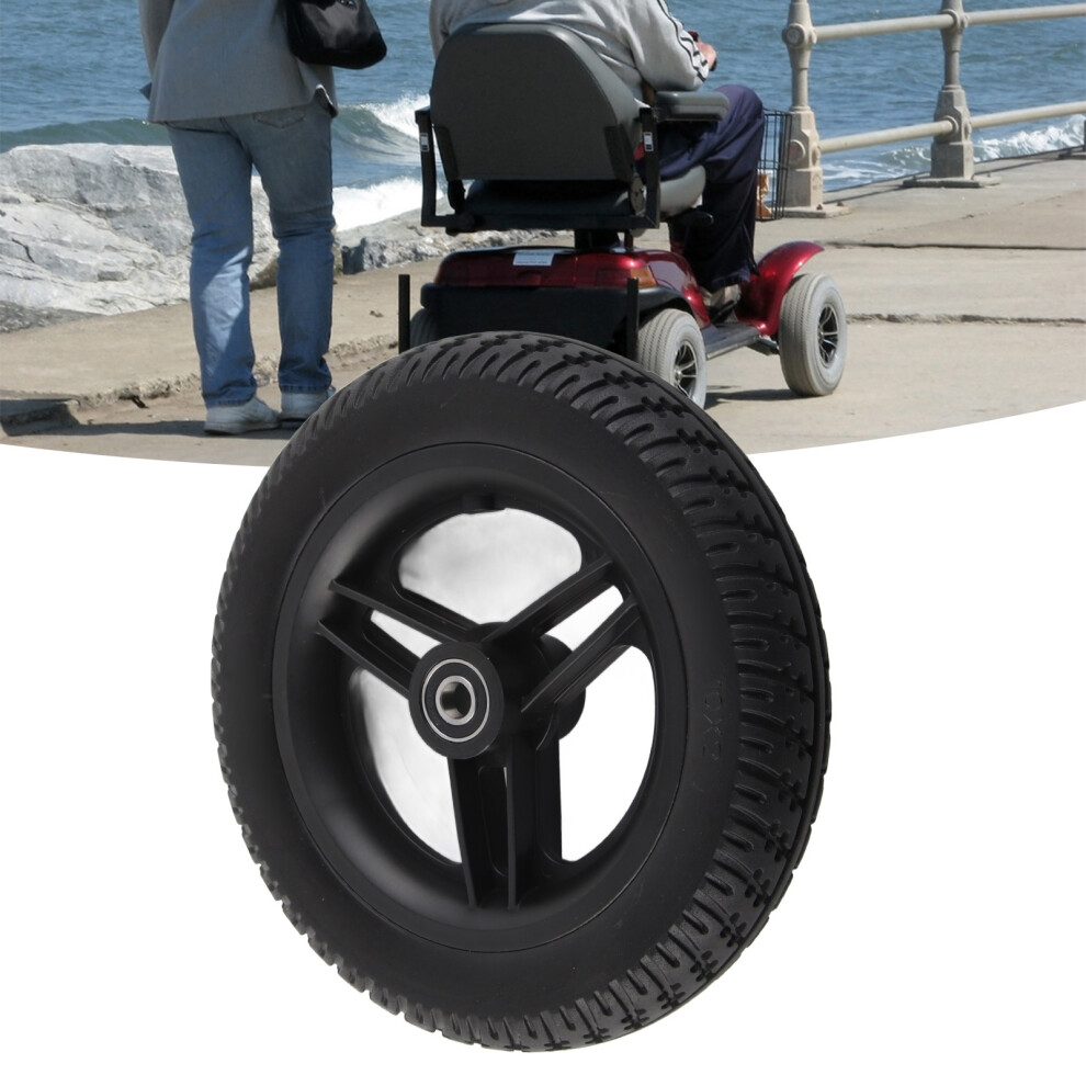 10X2 Wheelchair Caster Wheels Electric Polyurethane No Inflation Bearing 6001 5061377629008