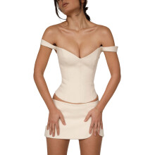 (M, Beige) Débardeur court femme, idéal été.