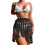 (M, Black) Sarongs tricotés pour cache-maillots d'été. 1