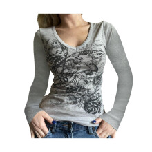 (S, Grey) Chemise ample femme, occasions spéciales.