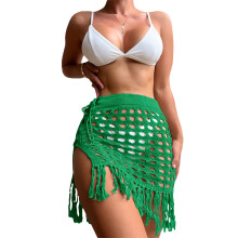 (M, Green) Sarongs tricotés pour cache-maillots d'été.