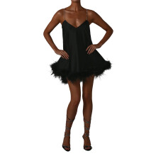 (M, Black) Robe mini femme les fêtes.