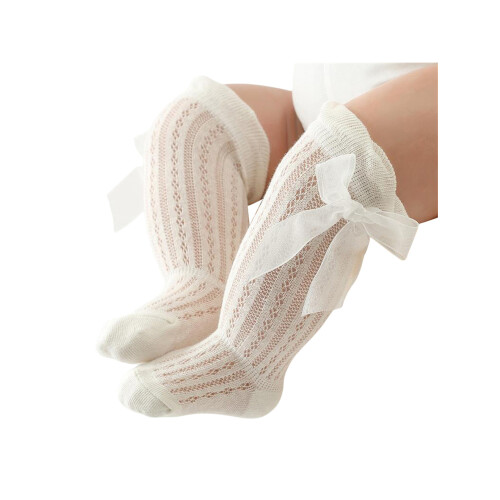(12-24 Months, Creamy) Κάλτσες πριγκίπισσας για το γόνατο