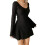 (S, Black) Robe d'été cintrée la plage. 2