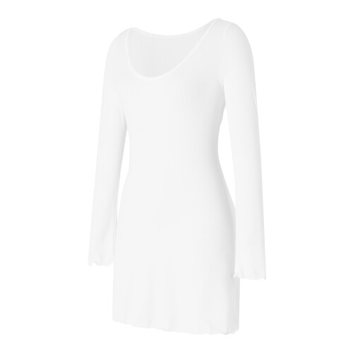 (S, White) Robe d'été cintrée la plage. 2