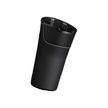Leather Car Trash Can for Cup Holder, Waterproof Car Organizer with Umbrella Holder