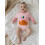 (3-6 Months, Pink) Ολόσωμη φόρμα κολοκύθας λαιμόκοψη, ριγέ 7