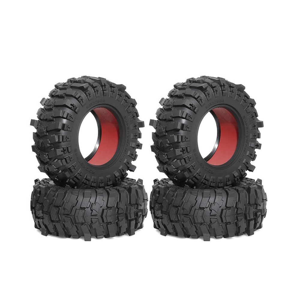 4Pcs 132Mm 2.6Inch Rubber Tire Wheel Tyre For 1/8 1/10 Rc Crawler Car Axial Scx10 Wraith Rr10 Capra Trx4,B 6032469163877