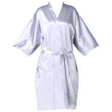 Bata kimono con cinturón ajustable para mujer, lazos interiores, tejido transpirable, ropa de estar por casa ligera, batas de baño sedosas de
