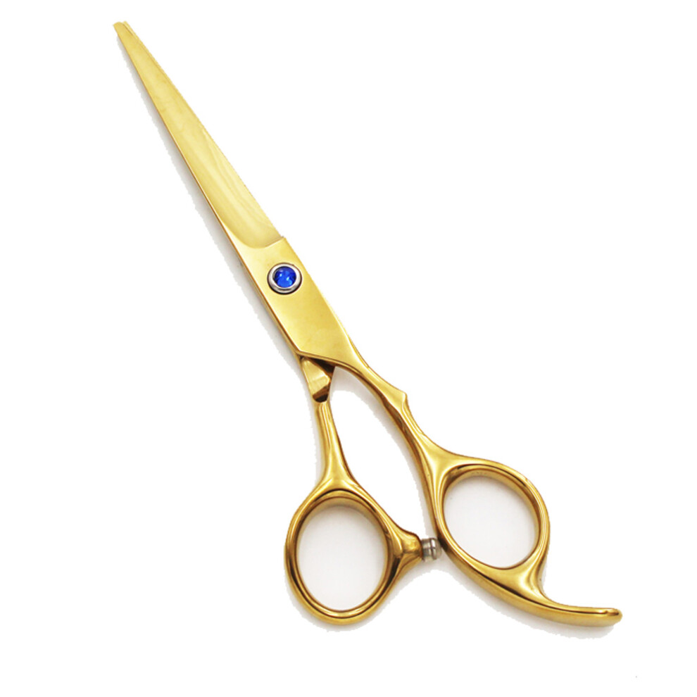 Professional Barber Accessories, 5.5" Hair Salon Supplies Hairdressing Scissors, Titanium Coated High Carbon Steel for Razor-Sharp Cuts, Ergonomic De