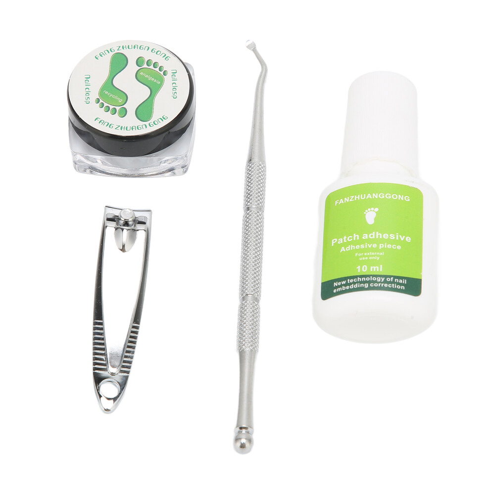 Ingrown Toenail Correction Kit, Flexible and Breathable Antiallergy Pad for Pain Relief, Ergonomic Handle Ingrown Toenail Lifter and Professional