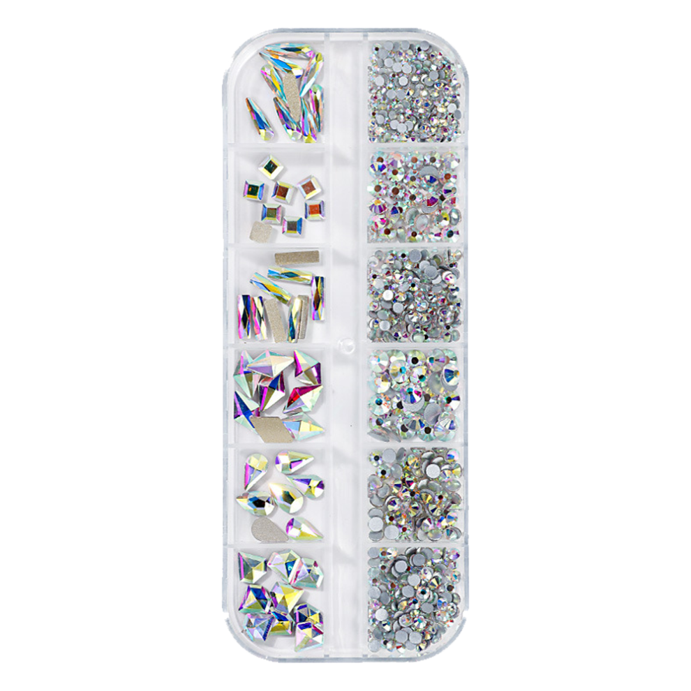Versatile Decorations, Flatback Crystals Set For Crafting, 3D Decorations That Add Glamour To Your Projects (Sparkly Glass Rhinestones) For Daily Use