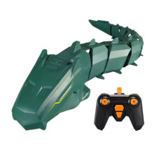 2.4G Wireless Remote Control Mechanical Snake Electric Charging Boat Simulation Snake Ship Water Boat Kid Toy Gift Green