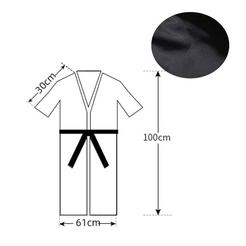 Γυναικεία ρόμπα με V-Neck, μανίκια μήκους 3/4, τσέπες με πλαϊνές ραφές, μπουρνούζι 1