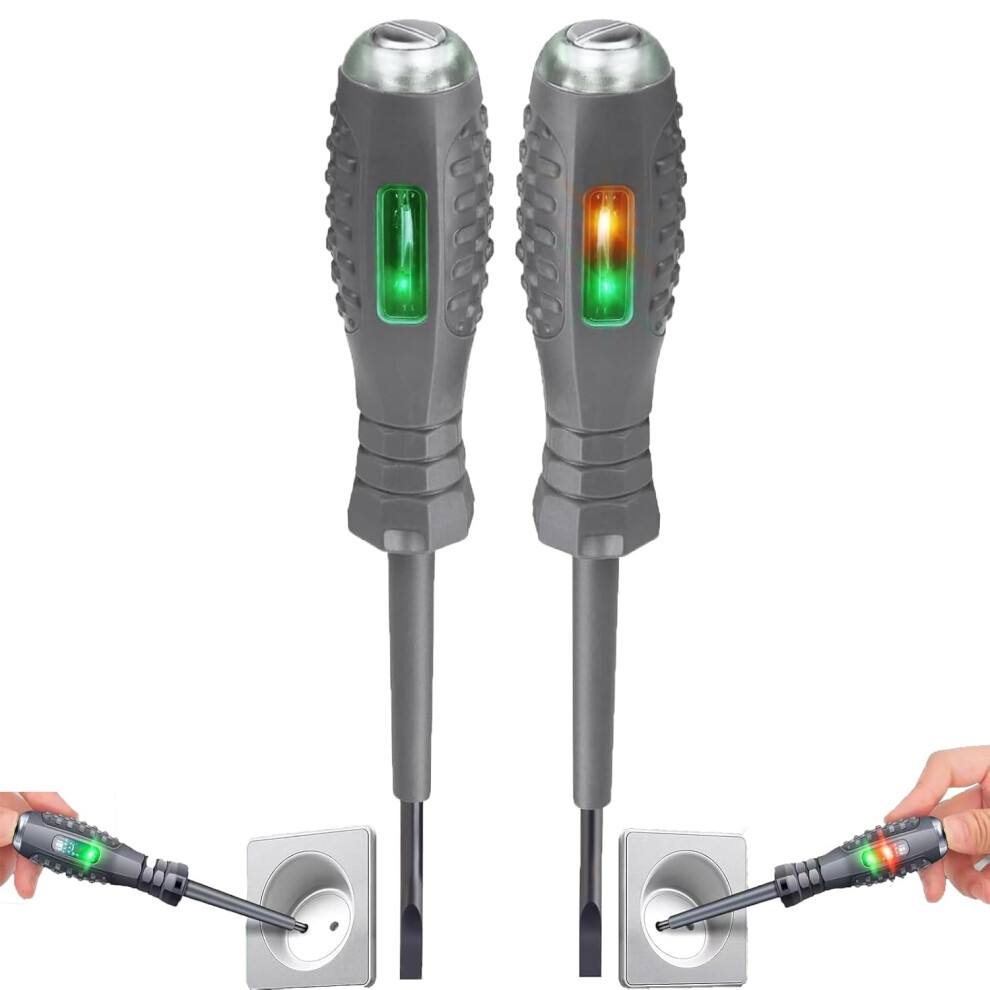 Voltage Indicator Tool For Electrical Testing, Voltage Indicator With Neon Light Display, Dual-Functionality High Torque Magnetic Screwdriver For 9173940776685
