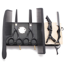 Forbici da barbiere ergonomiche in acciaio inossidabile, lame ad alta durezza, forbici multifunzionali per taglio capelli dritti, 5,5 pollici,