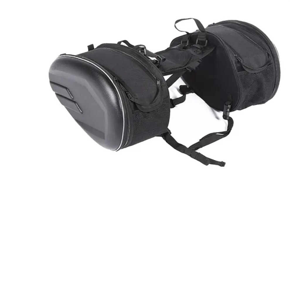 Motorcycle Saddle Bags Universal Waterproof Pu And Plastic Back Seat Bag Racing Style Helmet Travel Case 9347817871432