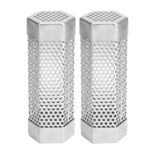 2 PCS Smoker Tube 6 Inch 304 Stainless Steel for Grill BBQ Pellet Charcoal Gas Even Smoke
